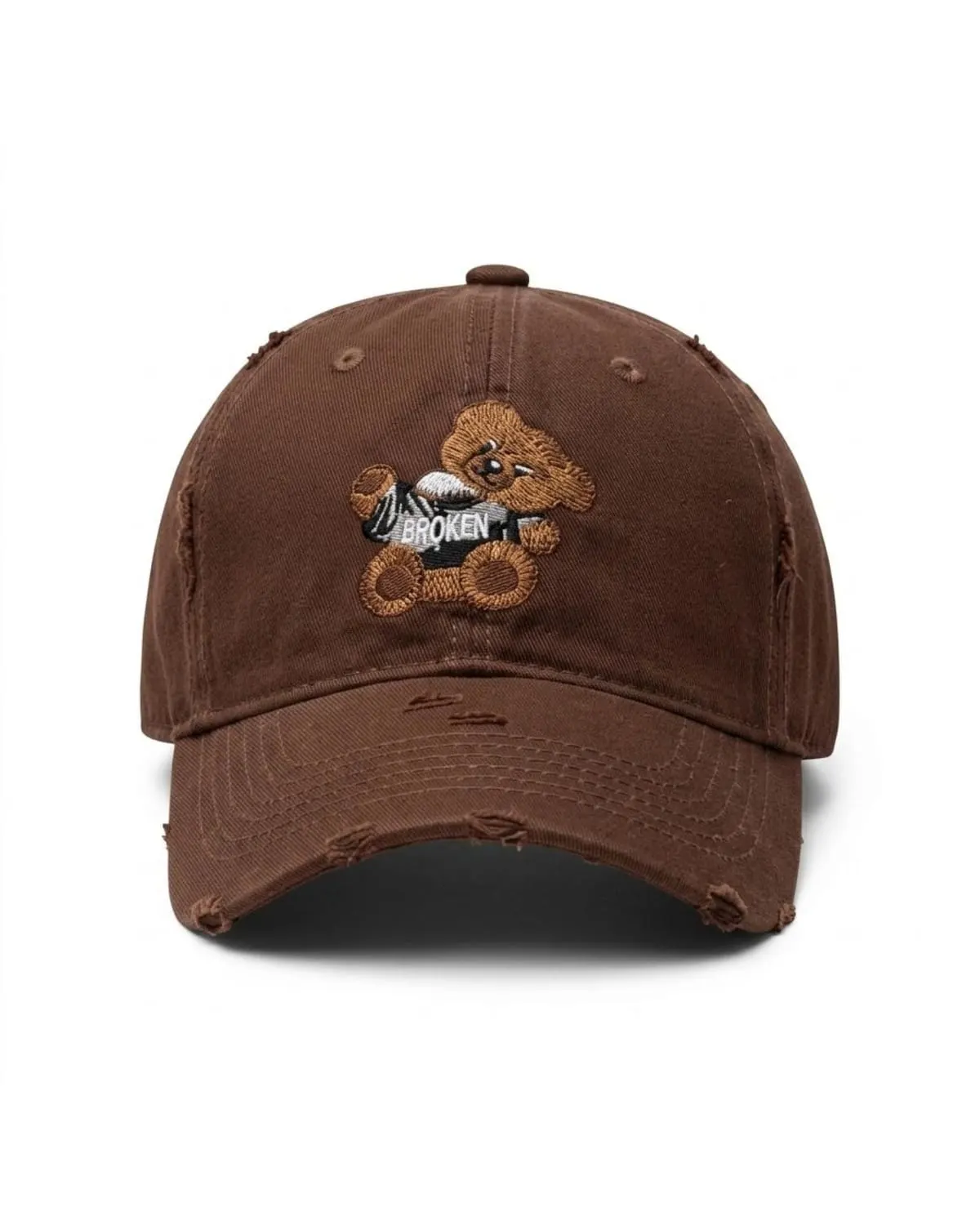 Broken Teddy Bear Vintage Distressed Cap 1