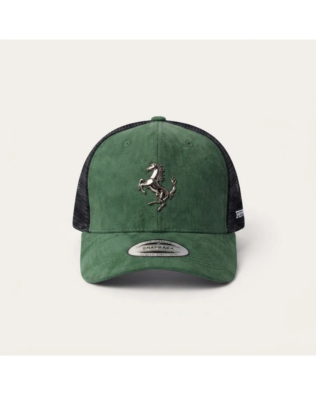 Olive Green Suede Trucker Cap 1