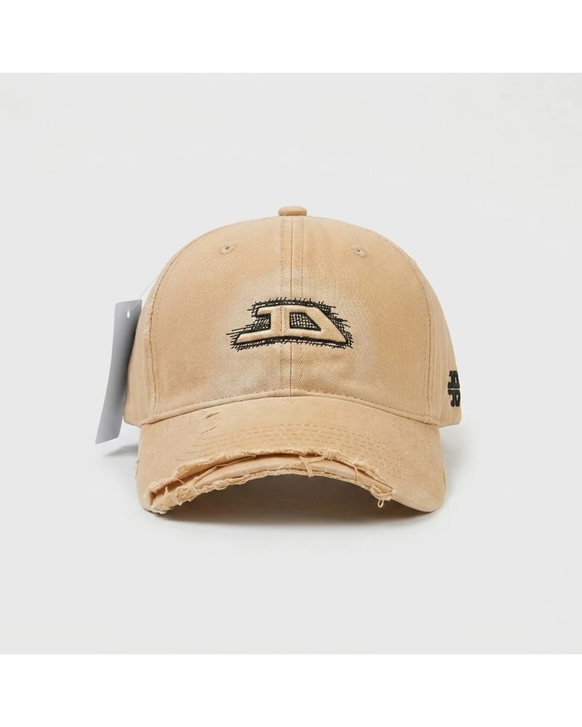 Balenciaga-Inspired D-Logo Ripped Distressed Cap 1